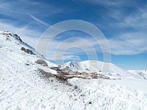 Beautiful winter skiins season in sar planina in macedonia