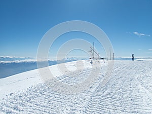 Beautiful winter skiins season in sar planina in macedonia