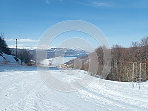 Beautiful winter skiins season in sar planina in macedonia