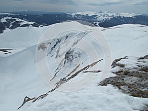 Beautiful winter skiins season in sar planina in macedonia