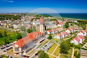 Beautiful Wladyslawowo city at the Baltic Sea in summer, Poland
