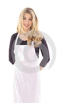 Beautiful woman in apron photo