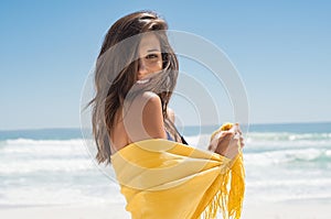 Beautiful woman at beach