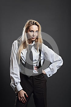 Beautiful woman in business suit