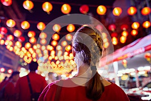 Beautiful woman at Chinese New year in Bangkok