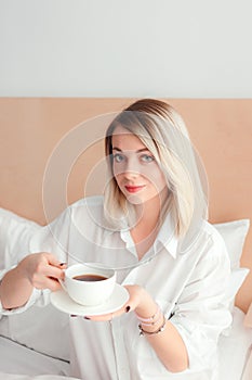 Beautiful woman drinking a coffee