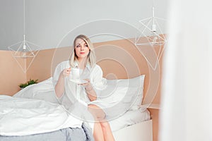 Beautiful woman drinking a coffee