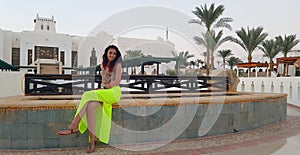 Smiling woman on summer holiday in Egypt