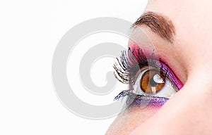 Beautiful woman eye with make-up