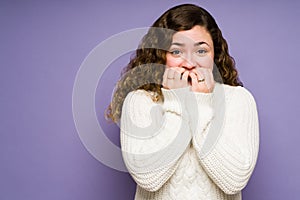 Beautiful woman feeling stressed