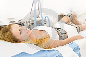 Beautiful Woman getting Electrostimulation Therapy