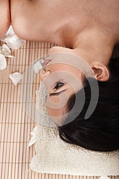 Beautiful woman getting spa treatment