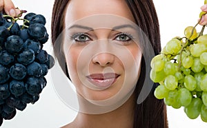 Bella donna possesso fresco uva 