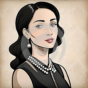 Beautiful woman looking at the viewer - made with generative ai tools