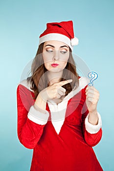 Beautiful woman in new year costume