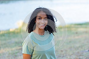 Beautiful woman in a park