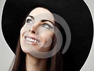 Beautiful woman pose in studio.