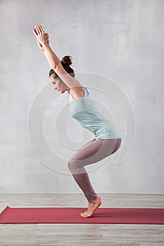 Beautiful woman practicing yoga