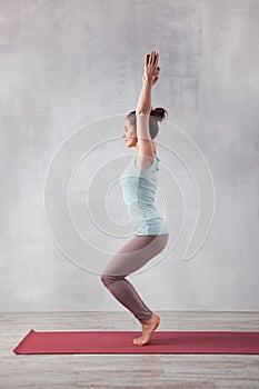 Beautiful woman practicing yoga