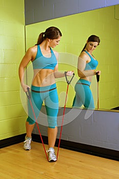 Beautiful Woman with Resistance Band (3)