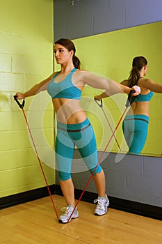 Beautiful Woman with Resistance Band (4)