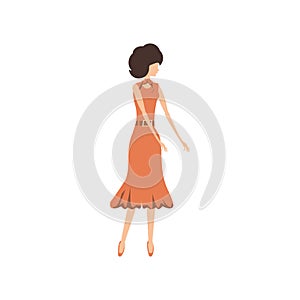 Beautiful woman retro style fashion