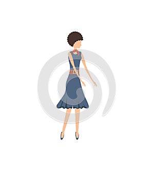 Beautiful woman retro style fashion