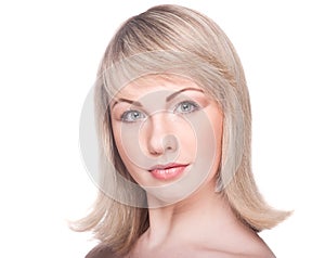 Beautiful woman's face with clean skin