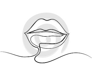 Beautiful Woman s lips logo