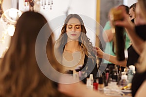 Beautiful woman saloon photo