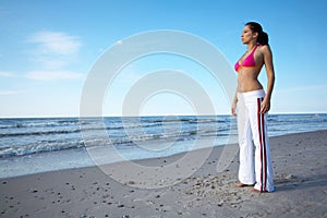 Beautiful Woman at seaside