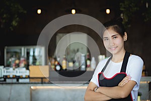 Beautiful woman smiles posing with happy.