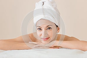 Beautiful woman spa