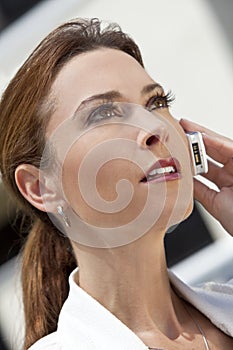 Beautiful Woman Talking on Cell Phone