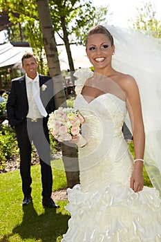 Beautiful woman on wedding-day