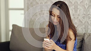 Beautiful Woman Writing SMS