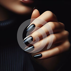 Beautiful women& x27;s manicure. Nails. Generative AI
