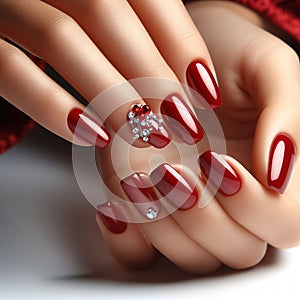 Beautiful women& x27;s manicure. Nails. Generative AI