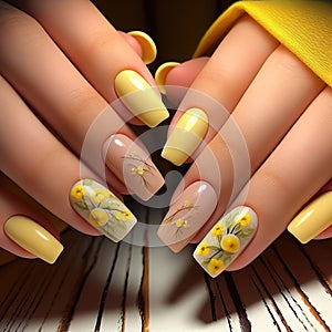 Beautiful women& x27;s manicure. Nails. Generative AI