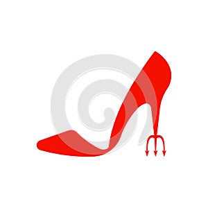 Beautiful women s shoes on a white background, sexy shoes, classics. High-heeled shoes. Vector illustration. EPS10