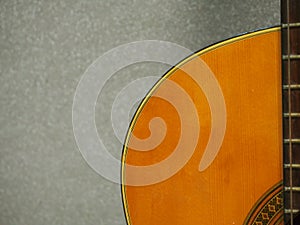 Wood and curve of Classic Guitar Retro smooth deep Feel Color