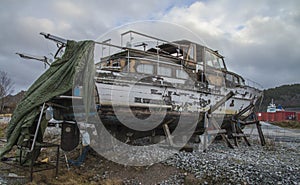 Beautiful wooden boat are due