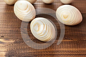 Beautiful wooden Easter eggs