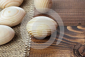 Beautiful wooden Easter eggs