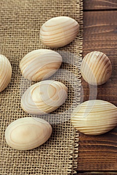 Beautiful wooden Easter eggs