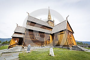 A beautiful wooden stave church in Norway