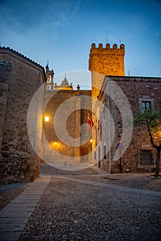 Beautiful World Heritage Monumental city of Cáceres located in the region of Extremadura, Spain