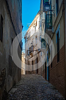 Beautiful World Heritage Monumental city of Cáceres located in the region of Extremadura, Spain