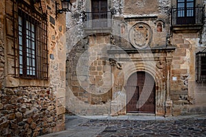 Beautiful World Heritage Monumental city of Cáceres located in the region of Extremadura, Spain