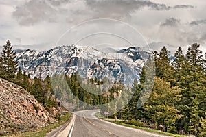 Beautiful Wyoming Mountains With Snow